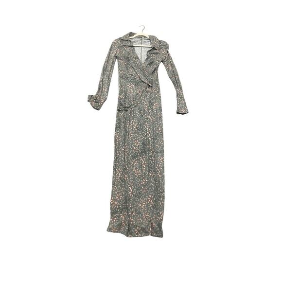 New Free people Shayla wrap midi dress in mint combo print size small - Picture 6 of 10